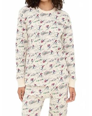 The Great Classic Crew Thermal Long Sleeve Top - White