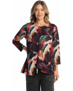 Jess & Jane French Brushed Knit Cozy Top - Black