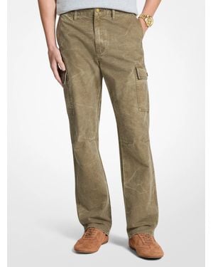 Michael Kors Garment-Dyed Denim Cargo Pants - Natural