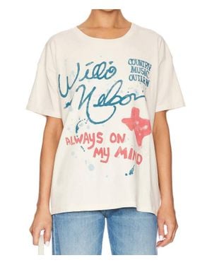 Daydreamer Willie Nelson Always On My Mind Tee - White