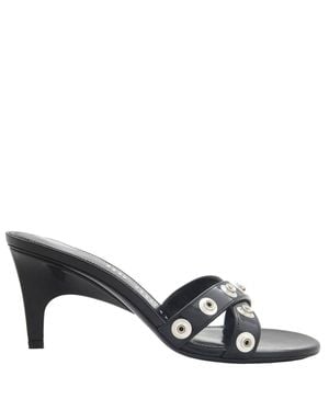 The Attico Cosmo Eco-Patent Sandals - Black
