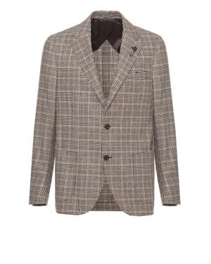 Lardini Wool Jacket With Iconic Lapel - Brown