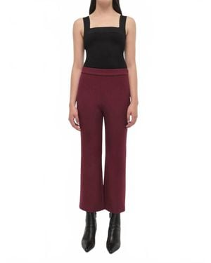 Jonathan Simkhai Mackenzie Straight Leg Pant - Red