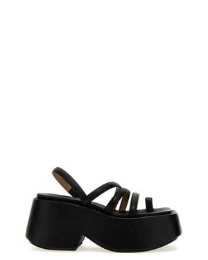 Marsèll Calfskin Stiletto Heel Sandals - Black