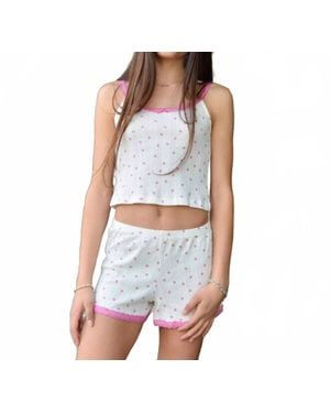 Theme Girls Lizzie Hearts Pointelle Tank Top - Blue