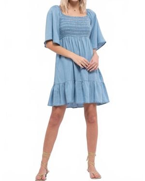 Blu Pepper Arden Mini Dress - Blue