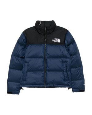 The North Face Quilted Puffer Jacket With High Collar - Blue