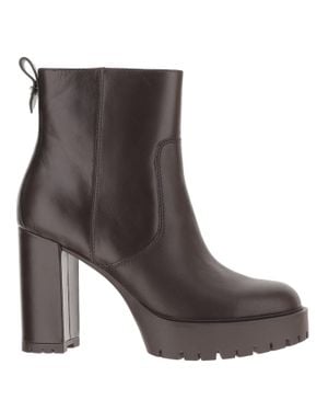 Pinko Clara 01 Platform Leather Boots - Brown