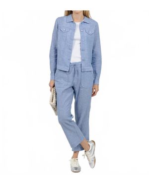 Pure Amici Lumila Linen Jacket - Blue