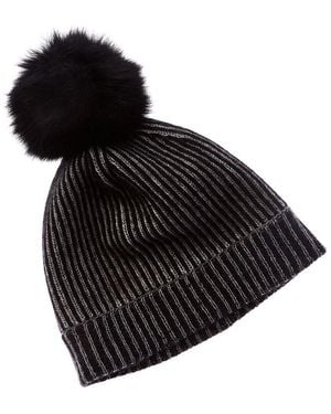 Forte Cashmere Plaited Cashmere Hat - Black