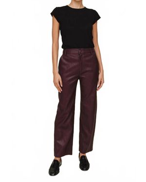 Bella Dahl Faux Leather Pants - Red