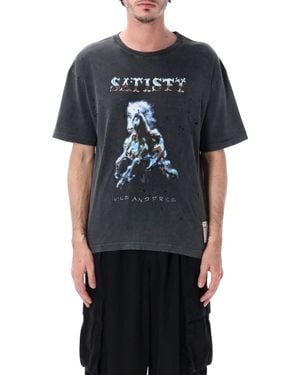 Satisfy Wild Tee Mothtech Graphic Print T Shirt - Black