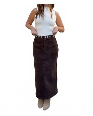 Bailey Rose Ellianna Embellished Midi Skirt - Black