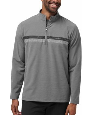 Travis Mathew Sit And Sip Quarter Zip Golf Pullover - Gray