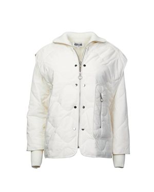 Amy Lynn Ash Quilted Padded Removable Shell Jacket - White