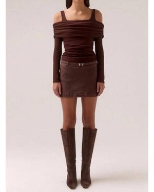 SOVERE Elaian Long Sleeve Top - Brown