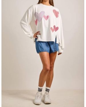Main Strip Josie Top - White