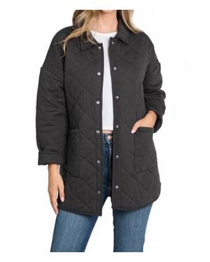 Be Cool Long Quilted Jacket - Black