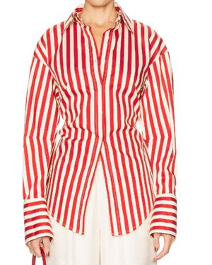 Simon Miller Loch Poplin Shirt - Red