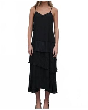 Raisonnel Ruffled Tita Asymmetrical Dress - Black