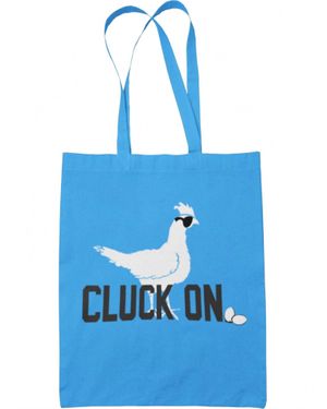 Muddy Carrots Cotton Canvas Tote Bag - Blue