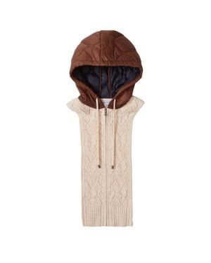 Veronica Beard Orine Hoodie Dickey - Brown