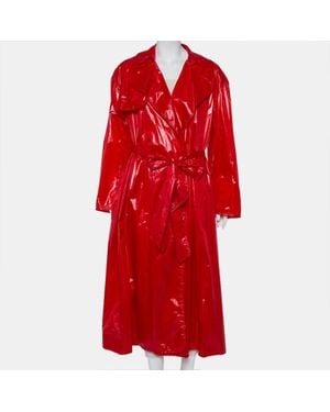 Ellery Synthetic Belted Le Strange Trench Coat - Red