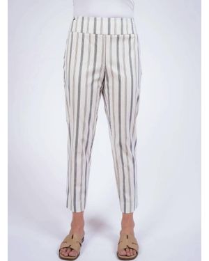Lisette Notched Slim Ankle 26" Pants - White