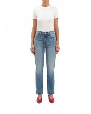 DAZE Smarty Pants High Rise Slim Straight Jeans - Blue
