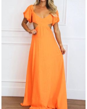 Luxxel Eyes On Paradise Cutout Maxi Dress - Orange