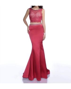 Karishma Creations Sleeveless Mermaid Maxi Dress - Red