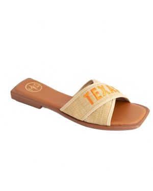 Makers Texas Game Day Criss-Cross Cushioned Sandal - Brown