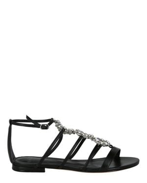 Alexandre Birman Alice Flat Sandals - Black