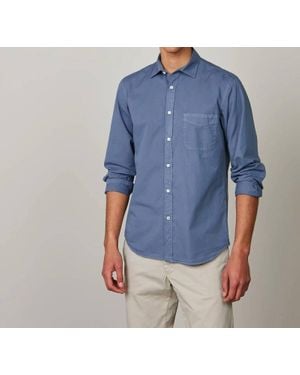 Hartford Regular Fit Button Paul Shirt - Blue