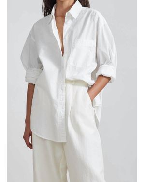 Apiece Apart Oversized Button Down Shirt - White