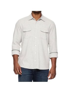Flag & Anthem Madeflex Stretch Knit Flannel Shirt - Gray