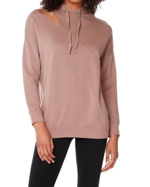 Bobi Split Seam Hoodie - Pink