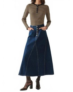Exquise Araya Denim Skirt - Blue