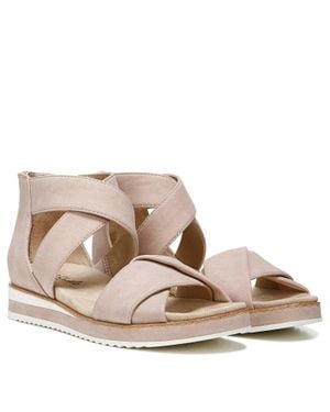 LifeStride Zoom H5220S1650 Sandals M Back Zip Strappy Lion1074 - Brown