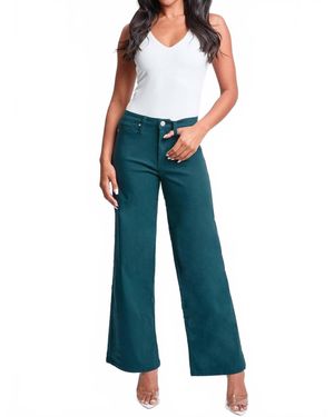 YMI Aarhus Hyper Stretch High Waisted Wide Leg Jeans - Blue