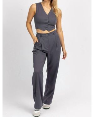 Hey Babe Button Vest And Trouser Set - Blue