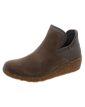 Bogs Audrey Wedge Safe Suede Ankle Wedge Boots in Brown Lyst