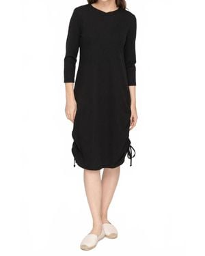 KMW Rib Ruched Dress - Black