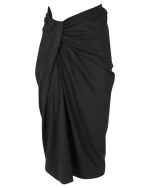 Isabel Marant Jeldia Gc Gathered Viscose-Blend Midi Skirt - Black