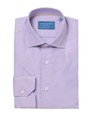 Robert Talbott Reynolds Contemporary Check Twill Shirt - Purple