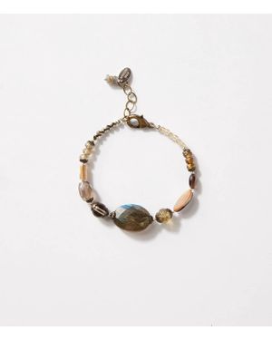 Anne Vaughan Labradorite Beaded Bracelet - White