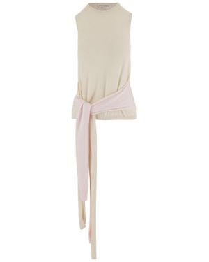 JW Anderson Cotton And Cashmere Sleeveless Sweater - White