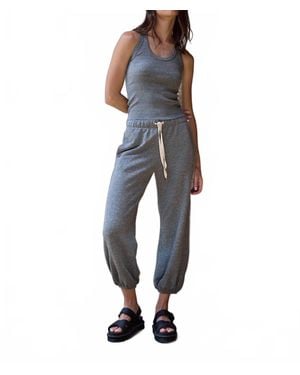 NSF Shane Billow Melange Terry Sweatpants - Blue