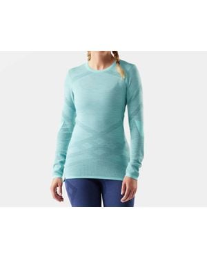 Smartwool Intraknit Thermal Merino Base Layer Crew Top - Blue