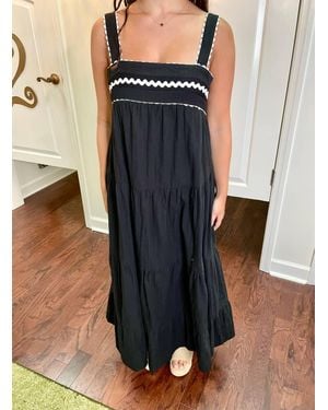 Lalavon Eloise Tiered Maxi Dress - Blue